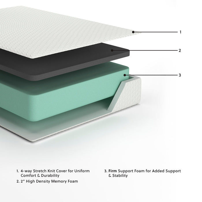 Chime 12 Inch Memory Foam Mattress in a Box - Golden Home Furniture (Columbus, OH) - Multi Location