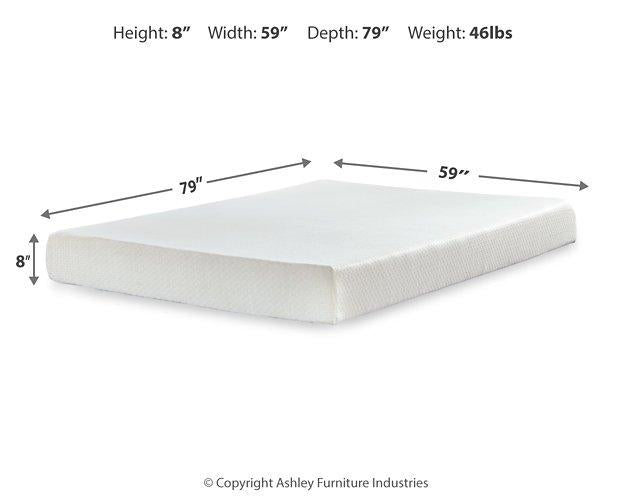 Chime 8 Inch Memory Foam Mattress in a Box - Golden Home Furniture (Columbus, OH) - Multi Location