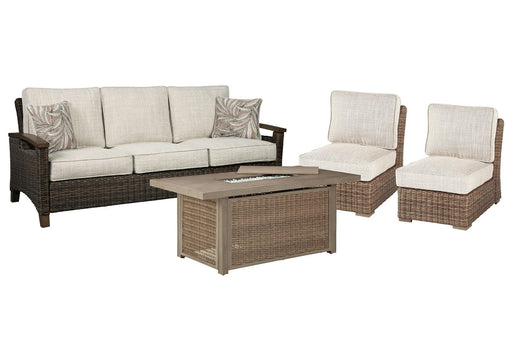 Beachcroft Outdoor Sofa, Lounge Chairs and Fire Pit - Golden Home Furniture (Columbus, OH) - Multi Location