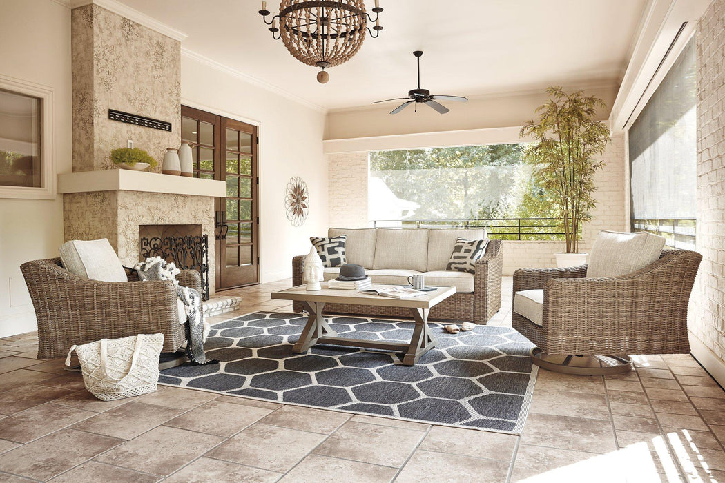 Beachcroft Outdoor Conversation Set - Golden Home Furniture (Columbus, OH) - Multi Location