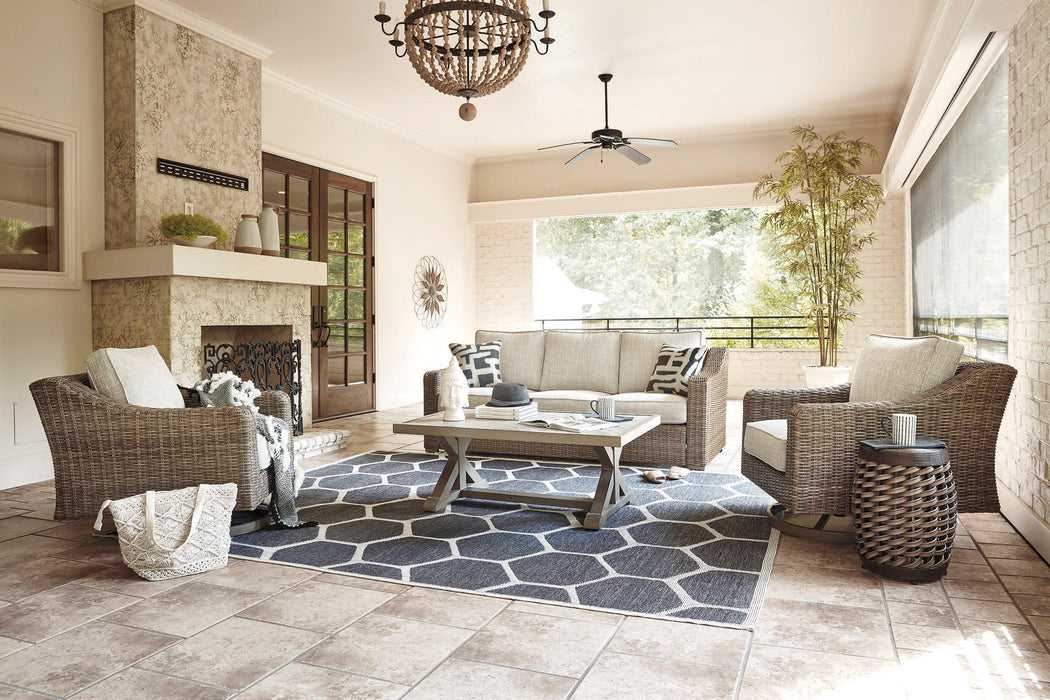 Beachcroft Outdoor Conversation Set - Golden Home Furniture (Columbus, OH) - Multi Location