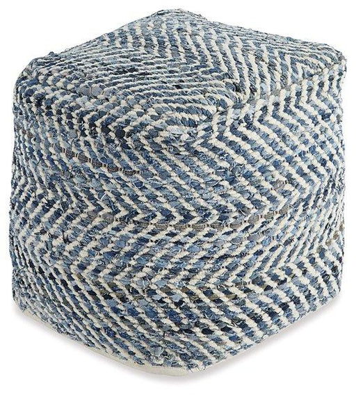 Chevron Pouf - Golden Home Furniture (Columbus, OH) - Multi Location