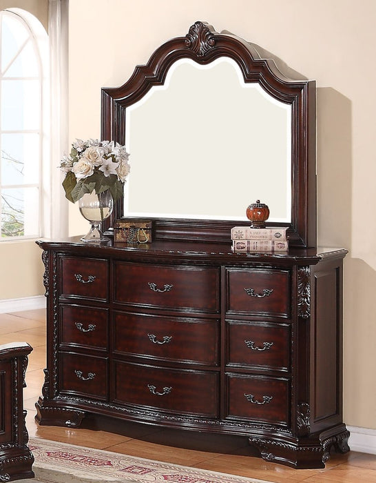 Crown Mark Furniture Sheffield Dresser Mirror in Dark Cherry - Golden Home Furniture (Columbus, OH) - Multi Location
