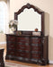 Crown Mark Furniture Sheffield Dresser Mirror in Dark Cherry - Golden Home Furniture (Columbus, OH) - Multi Location
