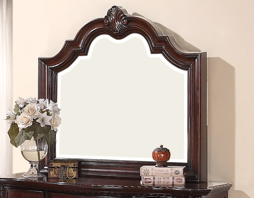 Crown Mark Furniture Sheffield Dresser Mirror in Dark Cherry - Golden Home Furniture (Columbus, OH) - Multi Location