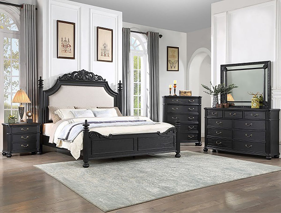Crown Mark Furniture Kingsbury Queen Panel Bed in Black B1130-Q - Golden Home Furniture (Columbus, OH) - Multi Location