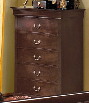 Crown Mark Furniture Louis Philip Drawer Chest in Dark Cherry - Golden Home Furniture (Columbus, OH) - Multi Location