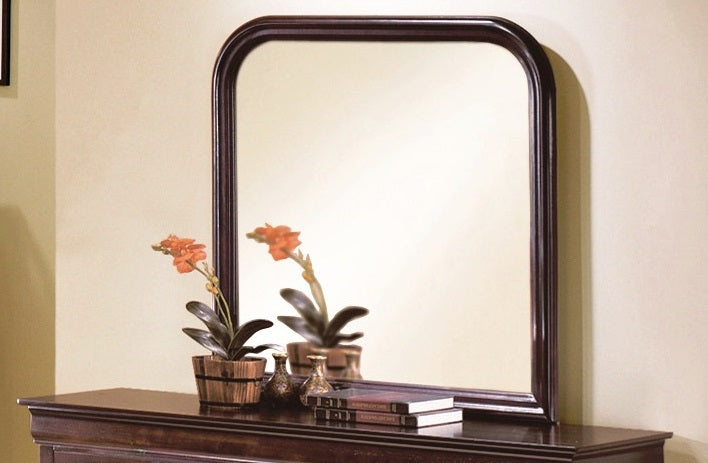 Crown Mark Furniture Louis Philip Dresser Mirror in Dark Cherry - Golden Home Furniture (Columbus, OH) - Multi Location