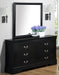 Crown Mark Furniture Louis Philip Dresser Mirror in Black - Golden Home Furniture (Columbus, OH) - Multi Location