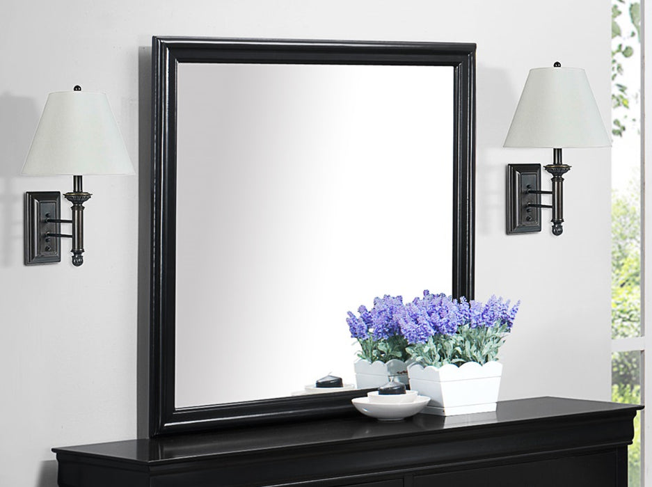 Crown Mark Furniture Louis Philip Dresser Mirror in Black - Golden Home Furniture (Columbus, OH) - Multi Location