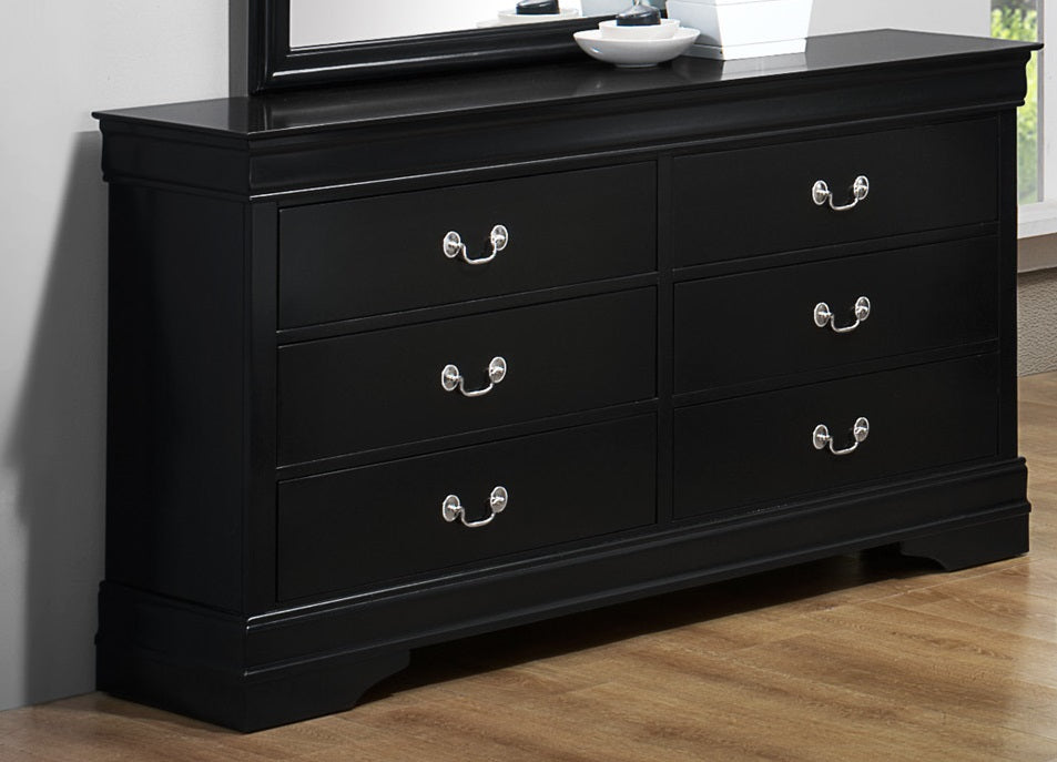 Crown Mark Furniture Louis Philip Dresser in Black - Golden Home Furniture (Columbus, OH) - Multi Location