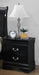 Crown Mark Furniture Louis Philip Nightstand in Black - Golden Home Furniture (Columbus, OH) - Multi Location