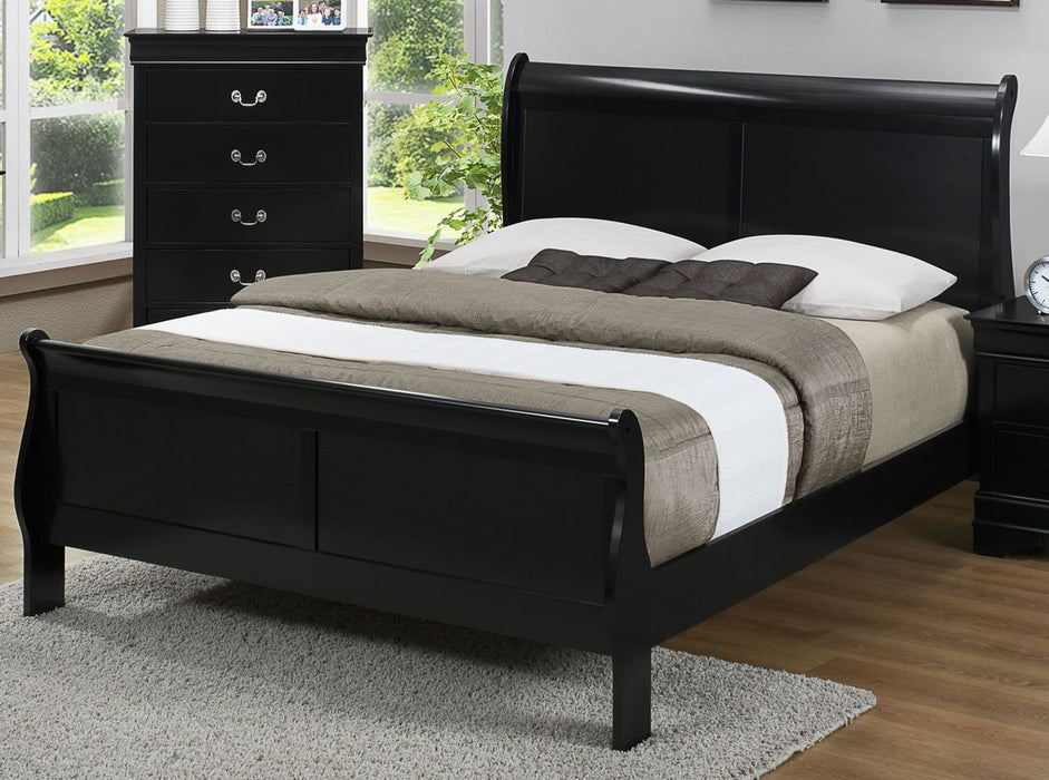 Crown Mark Furniture Louis Philip Twin Bed in Black - Golden Home Furniture (Columbus, OH) - Multi Location