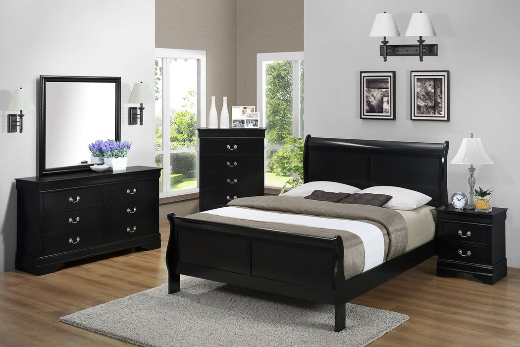 Crown Mark Furniture Louis Philip Twin Bed in Black - Golden Home Furniture (Columbus, OH) - Multi Location