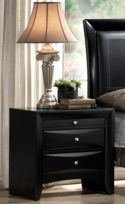 Crown Mark Furniture Emily Nightstand in Black - Golden Home Furniture (Columbus, OH) - Multi Location
