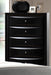 Crown Mark Furniture Emily Drawer Chest in Black - Golden Home Furniture (Columbus, OH) - Multi Location