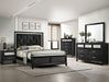Crown Mark Furniture Lila Full Upholstered Panel Bed in Black B4398-F - Golden Home Furniture (Columbus, OH) - Multi Location