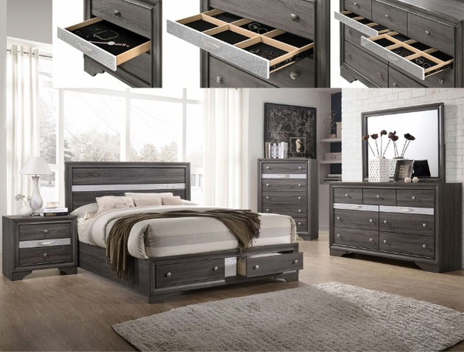 Crown Mark Regata Dresser in Grey - Golden Home Furniture (Columbus, OH) - Multi Location