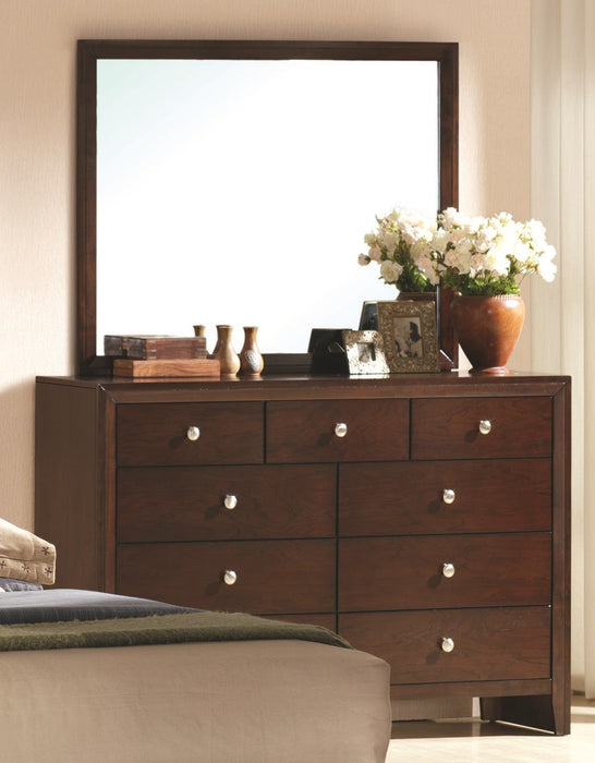 Crown Mark Furniture Evan Dresser Mirror in Warm Brown - Golden Home Furniture (Columbus, OH) - Multi Location
