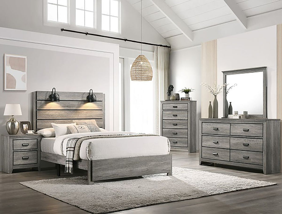 Crown Mark Furniture Carter Queen Platform Bed in Gray - Golden Home Furniture (Columbus, OH) - Multi Location
