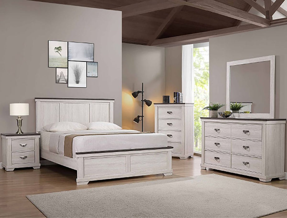Crown Mark Furniture Leighton Queen Panel Bed in White B8180-Q - Golden Home Furniture (Columbus, OH) - Multi Location