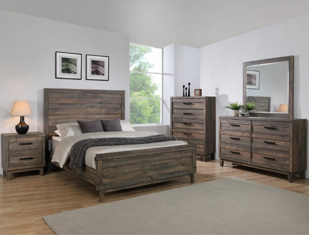 Crown Mark Tacoma Queen Panel Bed in Brown - Golden Home Furniture (Columbus, OH) - Multi Location
