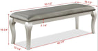 Crown Mark Furniture Caldwell Bench in Light Champagne - Golden Home Furniture (Columbus, OH) - Multi Location