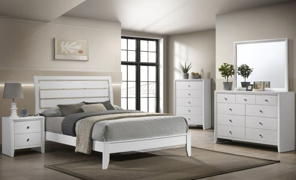 Crown Mark Furniture Evan Full Panel Bed in White - Golden Home Furniture (Columbus, OH) - Multi Location
