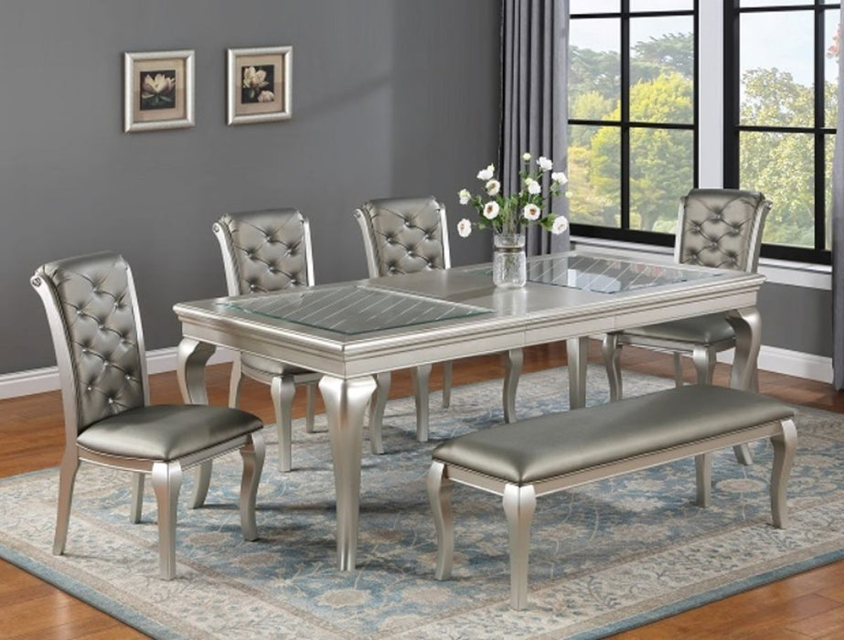Crown Mark Furniture Caldwell Dining Table in Light Champagne - Golden Home Furniture (Columbus, OH) - Multi Location