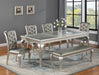 Crown Mark Furniture Caldwell Dining Table in Light Champagne - Golden Home Furniture (Columbus, OH) - Multi Location