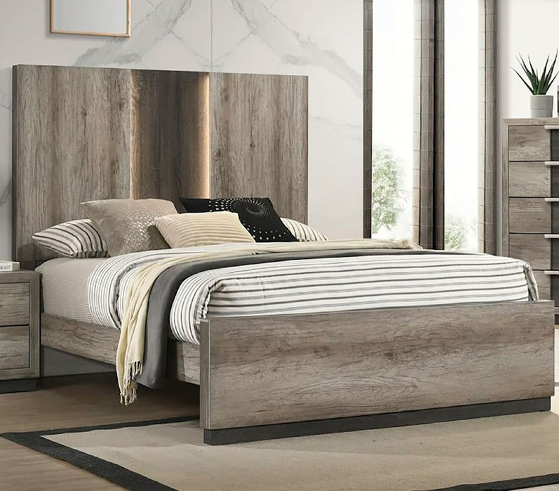 Crown Mark Furniture Rangley King Panel Bed in Brown B6830-K - Golden Home Furniture (Columbus, OH) - Multi Location