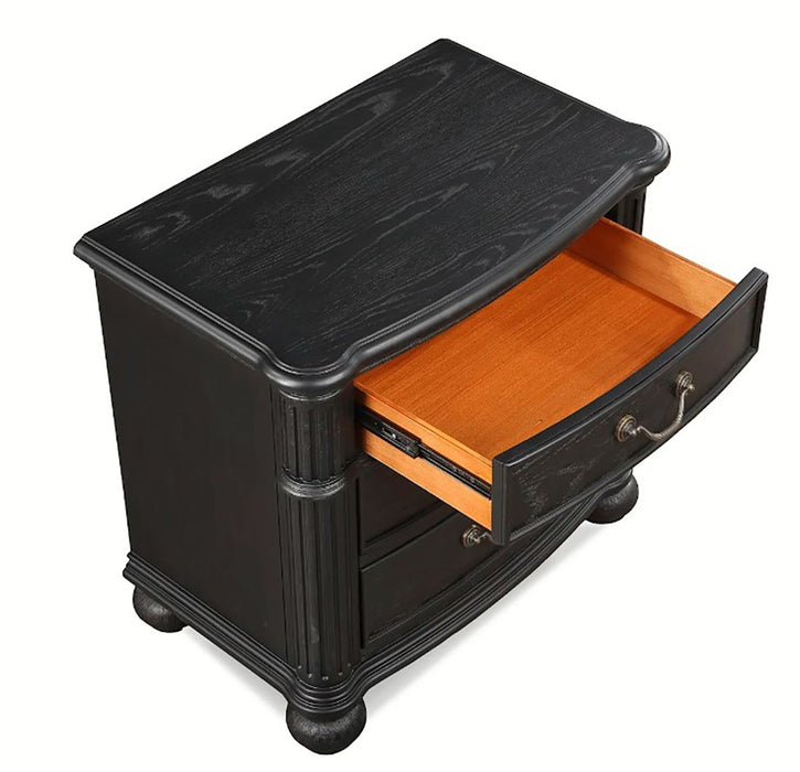 Crown Mark Furniture Kingsbury 3 Drawer Nightstand in Black - Golden Home Furniture (Columbus, OH) - Multi Location