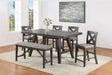 Crown Mark Furniture Rufus Bench in Dark Gray - Golden Home Furniture (Columbus, OH) - Multi Location