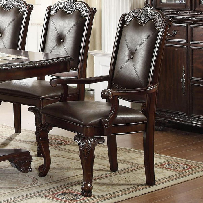 Crown Mark Kiera Dining Arm Chair in Warm Brown (Set of 2) 2150A - Golden Home Furniture (Columbus, OH) - Multi Location