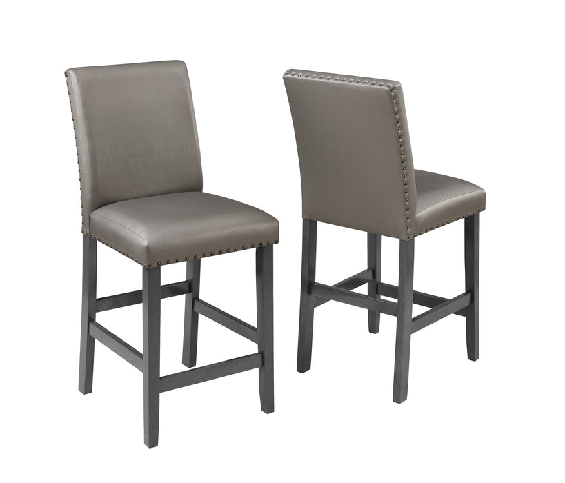 BANKSTON COUNTER HEIGHT CHAIR W/NAILHEAD - Golden Home Furniture (Columbus, OH) - Multi Location