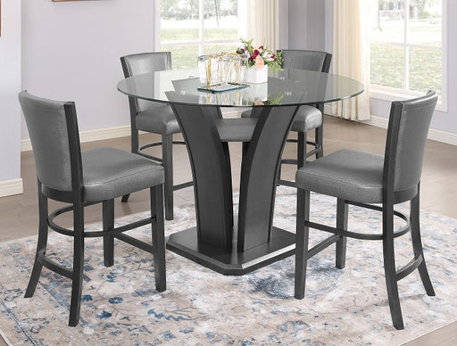 CAMELIA BLACK COUNTER HEIGHT CHAIR - Golden Home Furniture (Columbus, OH) - Multi Location