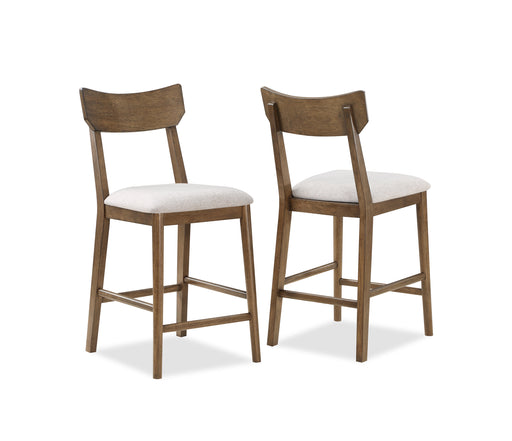 WELDON COUNTER HEIGHT WOODEN BROWN/BEIGE CHAIR - Golden Home Furniture (Columbus, OH) - Multi Location