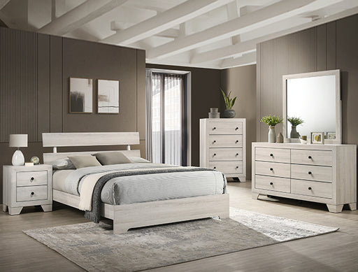 ATTICUS QUEEN PLATFORM BED WHITE - Golden Home Furniture (Columbus, OH) - Multi Location