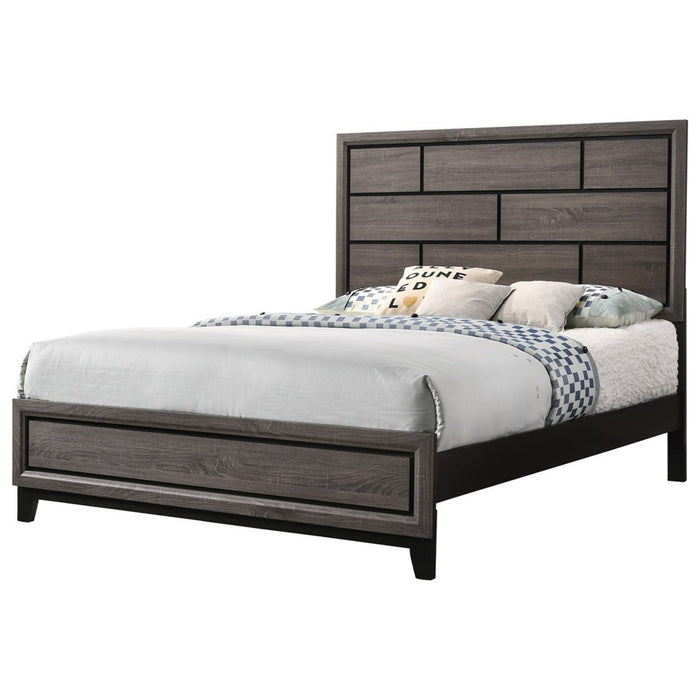 Crown Mark Akerson King Panel Bed in Grey - Golden Home Furniture (Columbus, OH) - Multi Location