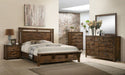 Crown Mark Furniture Curtis King Panel Bed in Rustic - Golden Home Furniture (Columbus, OH) - Multi Location