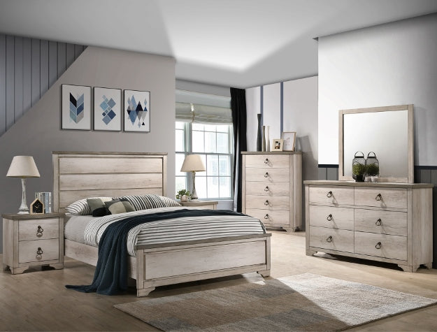 Crown Mark Patterson King Panel Bed in Driftwood Grey - Golden Home Furniture (Columbus, OH) - Multi Location