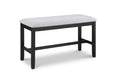 DELFIN COUNTER HT BENCH-LIGHT GREY - Golden Home Furniture (Columbus, OH) - Multi Location