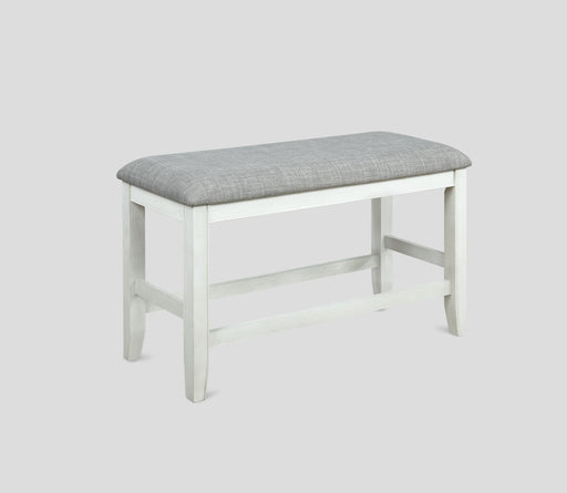 FULTON COUNTER HEIGHT BENCH WHITE - Golden Home Furniture (Columbus, OH) - Multi Location