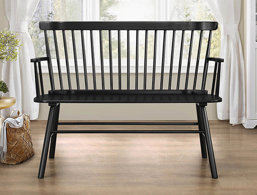 JERIMIAH SPINDLEBACK BENCH BLACK - Golden Home Furniture (Columbus, OH) - Multi Location