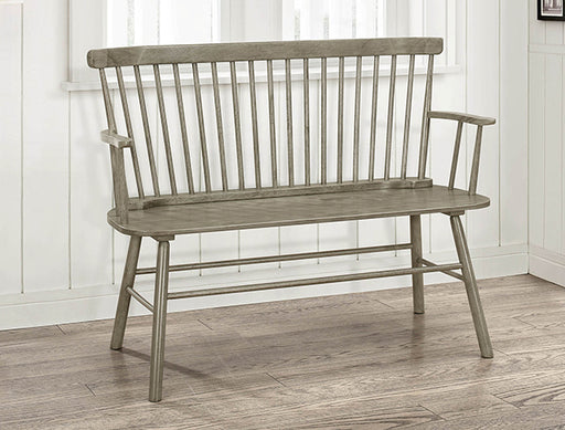 JERIMIAH SPINDLEBACK BENCH GREY - Golden Home Furniture (Columbus, OH) - Multi Location