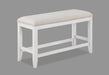 WENDY WHITE COUNTER HEIGHT BENCH - Golden Home Furniture (Columbus, OH) - Multi Location