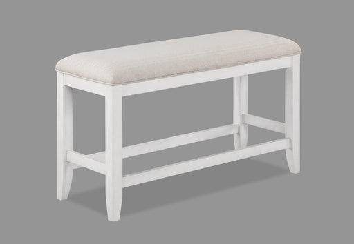 WENDY WHITE COUNTER HEIGHT BENCH - Golden Home Furniture (Columbus, OH) - Multi Location