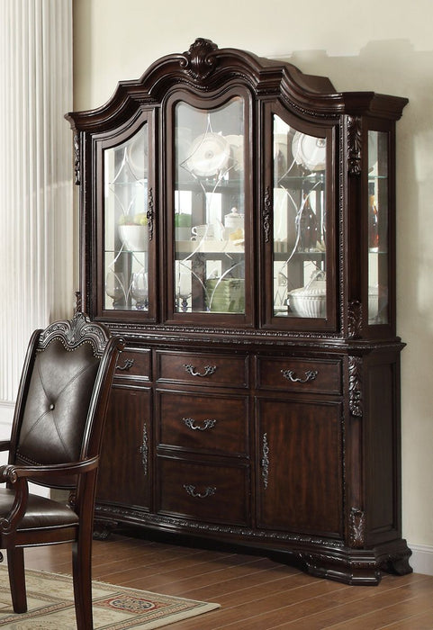 Crown Mark Kiera Buffet with Hutch in Rich Brown 2150BH - Golden Home Furniture (Columbus, OH) - Multi Location