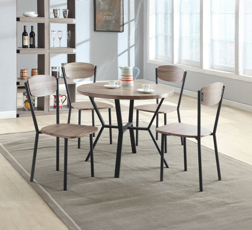 BLAKE 5PK ROUND DINING SET GREYWASH - Golden Home Furniture (Columbus, OH) - Multi Location