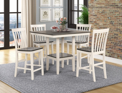 BRODY 5-PK COUNT HT TABLE SET WH/GY - Golden Home Furniture (Columbus, OH) - Multi Location